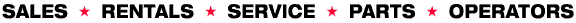 Sales, Rentals, Service, Parts, Operators